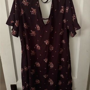 Maurices Maroon Ruffled Tiered Sundress